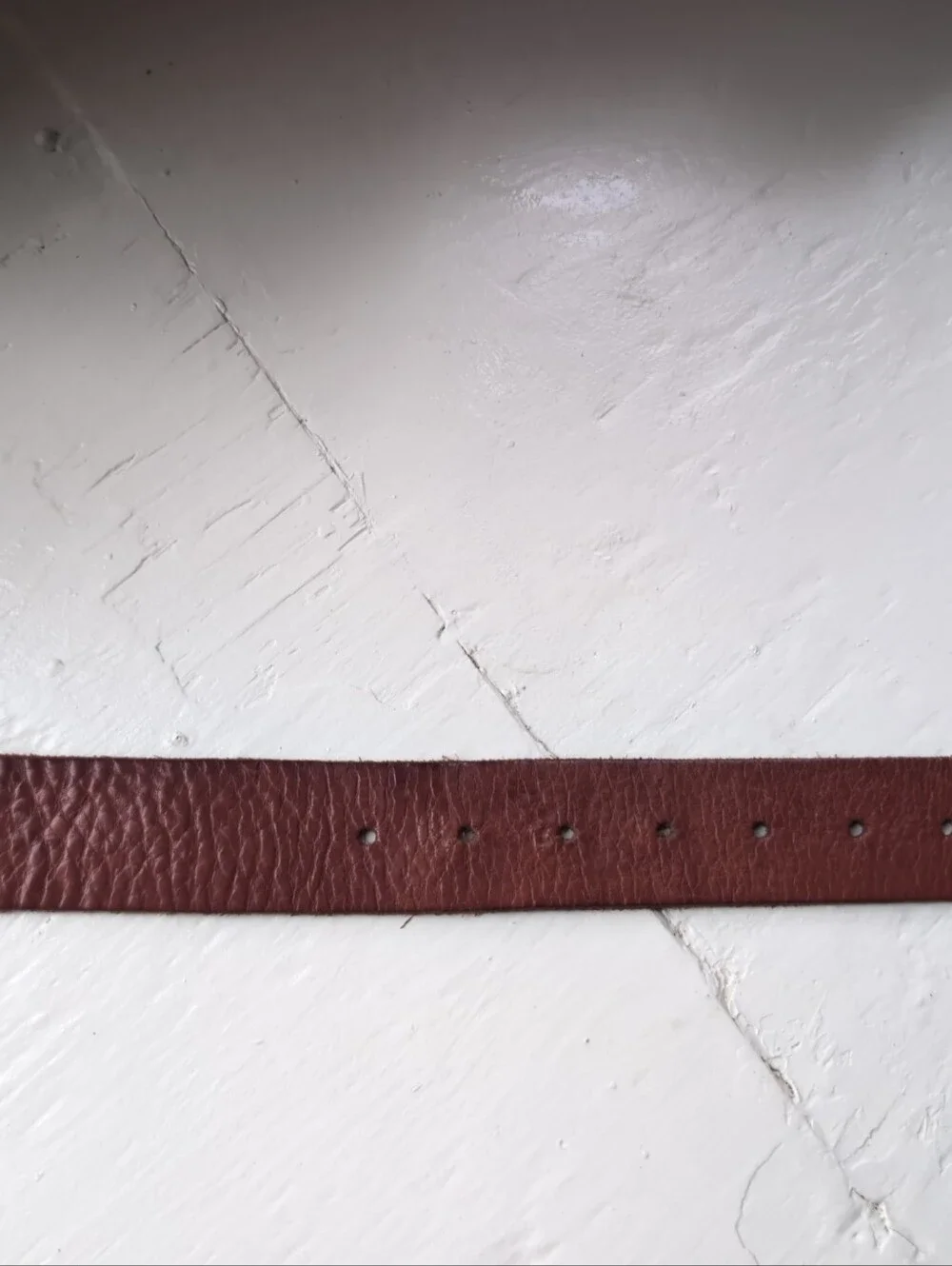 Vintage AE brown real leather belt with silver floral buckle